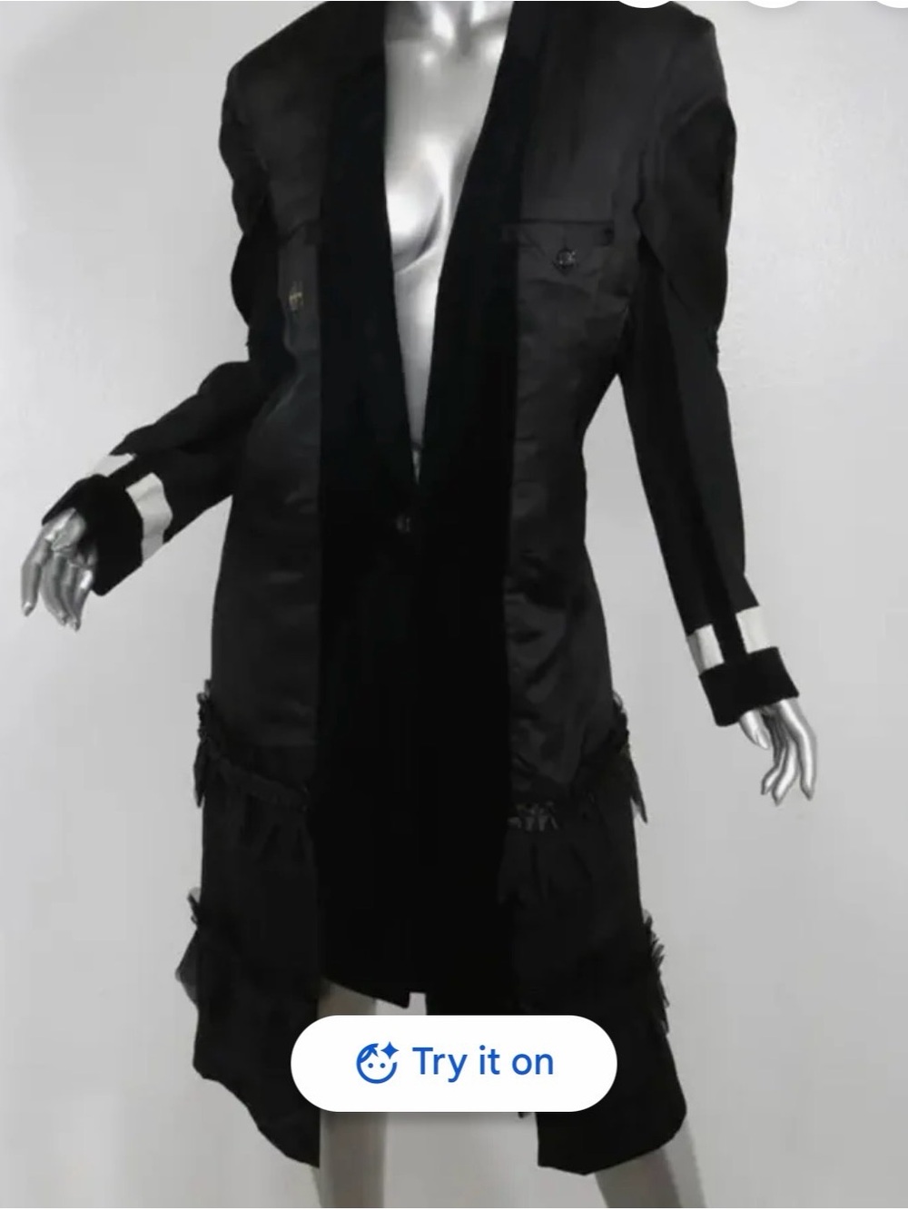 Comme des Garcons Black Jacket with Gold Logo Tag - Picture 3 of 13